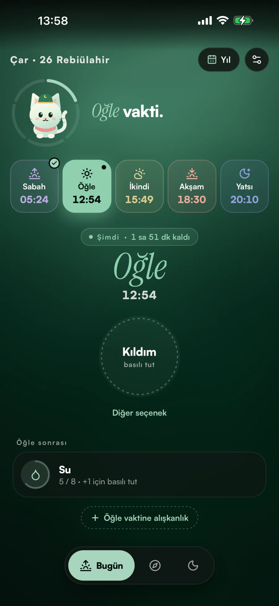 Bir namaz, sonra diğeri.